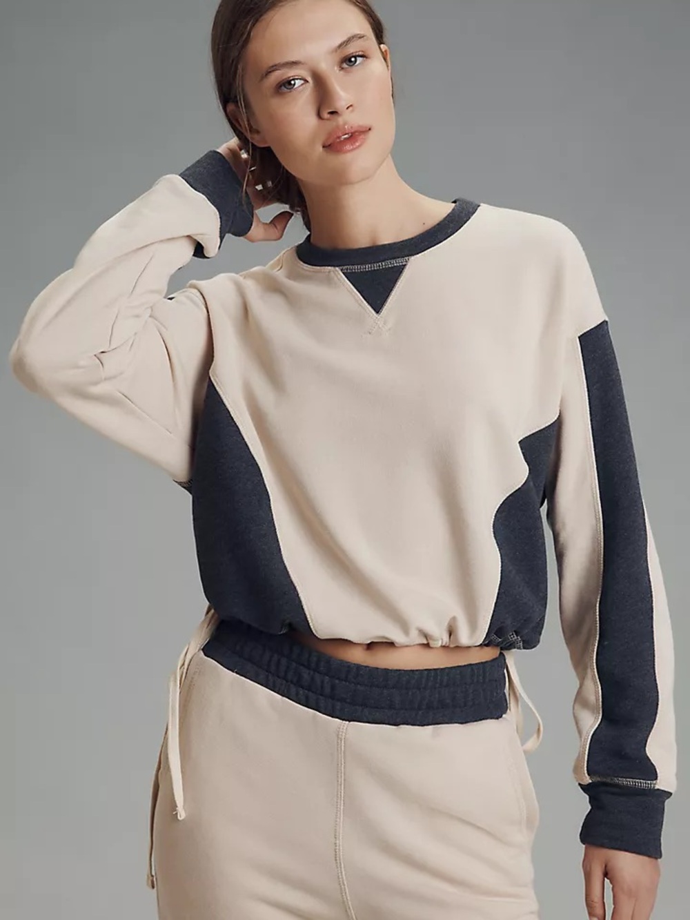 Sundry Colourblock Pullover Sweatshirt size small